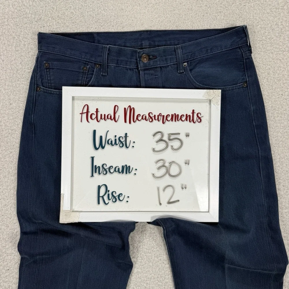 Levi's 501 Straight Jeans Men's 36x32 (Actual 35x30) Streetwear Grunge Normcore
